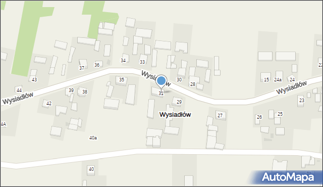 Wysiadłów, Wysiadłów, 31, mapa Wysiadłów