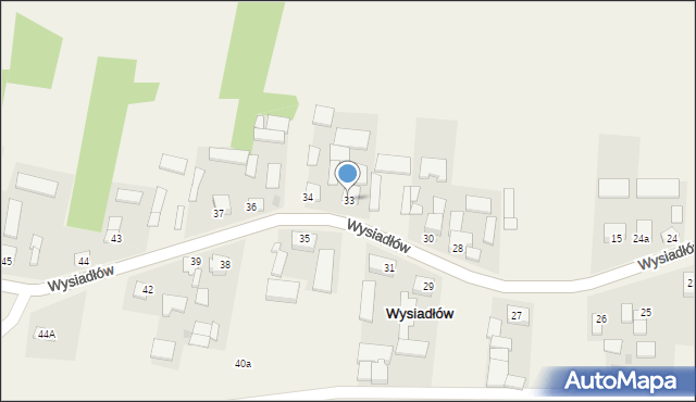 Wysiadłów, Wysiadłów, 33, mapa Wysiadłów