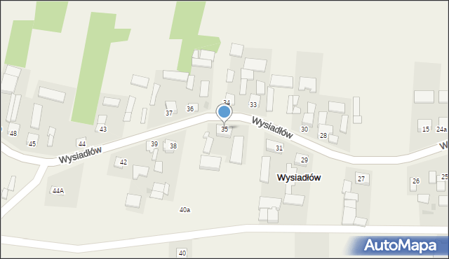 Wysiadłów, Wysiadłów, 35, mapa Wysiadłów