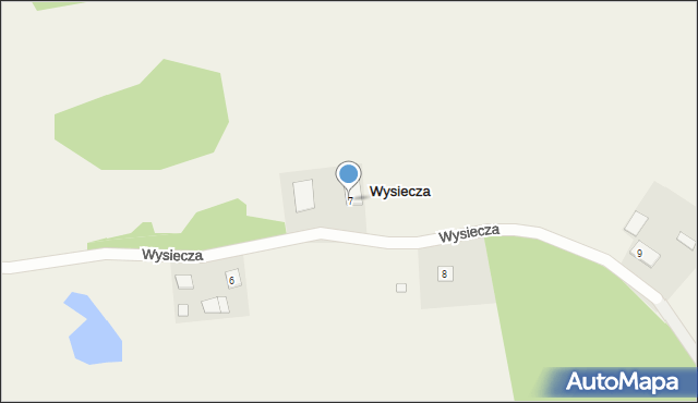 Wysiecza, Wysiecza, 7, mapa Wysiecza