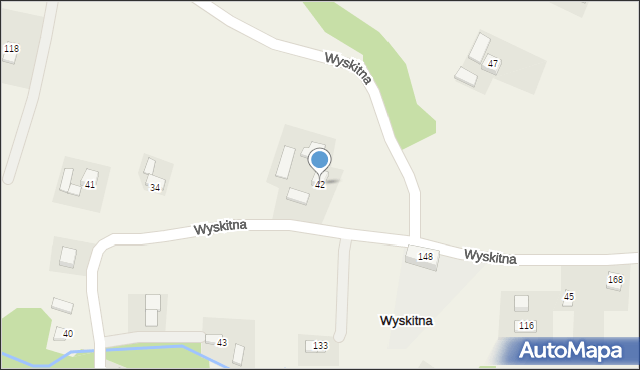 Wyskitna, Wyskitna, 42, mapa Wyskitna