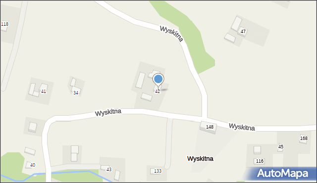Wyskitna, Wyskitna, 42A, mapa Wyskitna