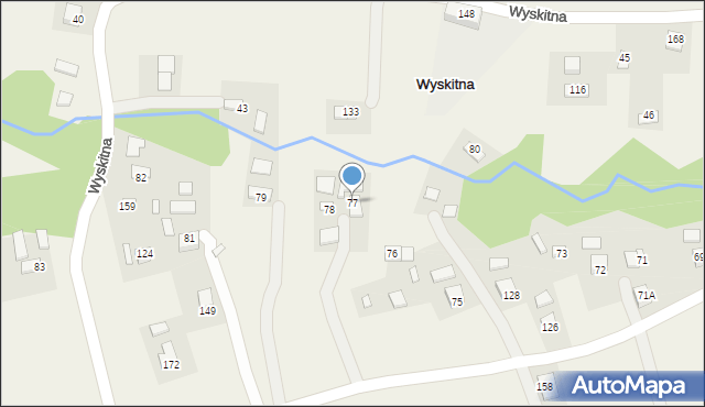 Wyskitna, Wyskitna, 77, mapa Wyskitna