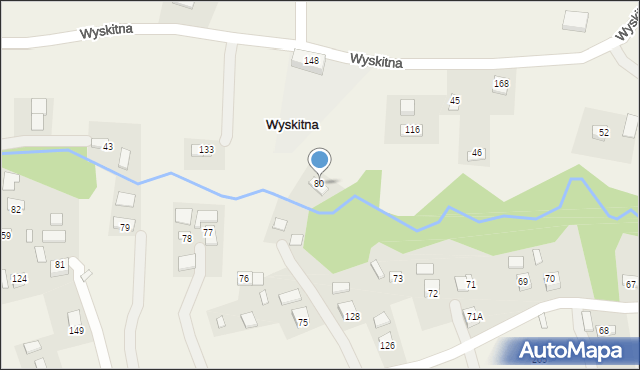 Wyskitna, Wyskitna, 80, mapa Wyskitna