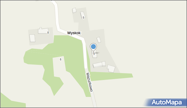 Wyskok, Wyskok, 3, mapa Wyskok