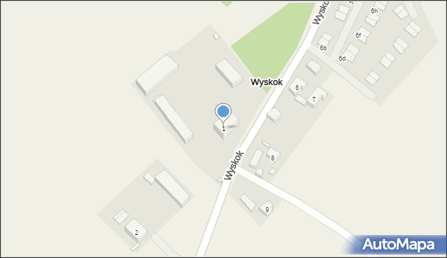 Wyskok, Wyskok, 1, mapa Wyskok