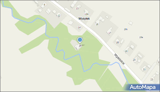 Wysocice, Wysocice, 15, mapa Wysocice