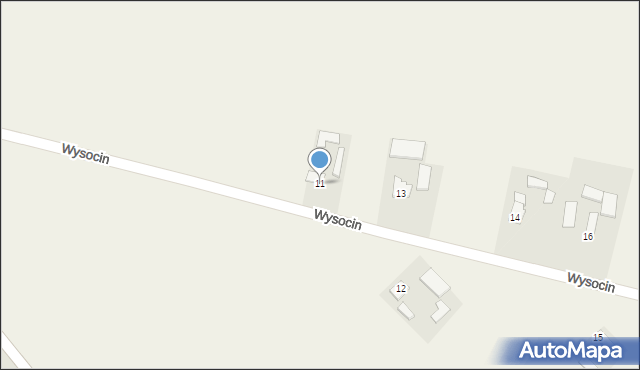 Wysocin, Wysocin, 11, mapa Wysocin