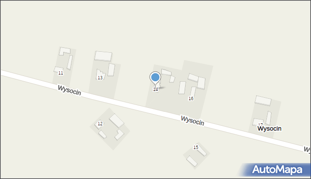 Wysocin, Wysocin, 14, mapa Wysocin