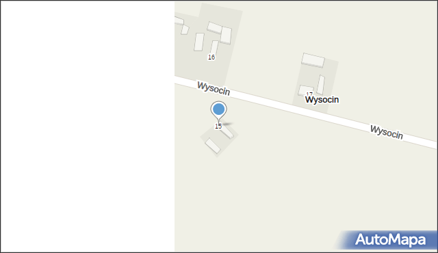 Wysocin, Wysocin, 15, mapa Wysocin