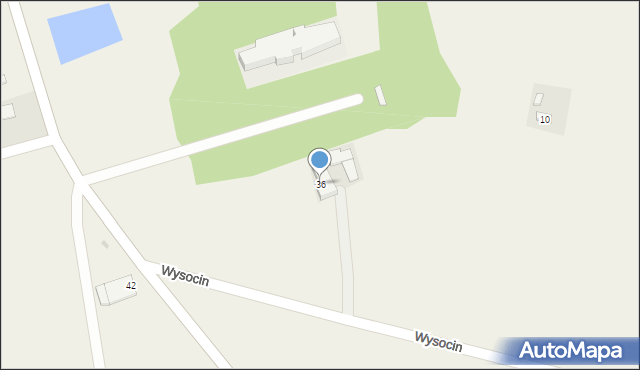 Wysocin, Wysocin, 36, mapa Wysocin