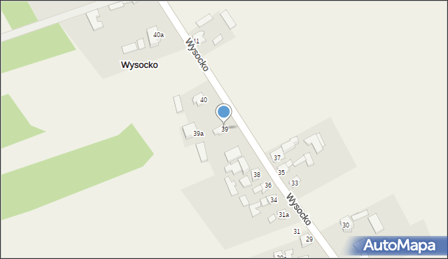 Wysocko, Wysocko, 39, mapa Wysocko