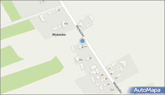 Wysocko, Wysocko, 40, mapa Wysocko