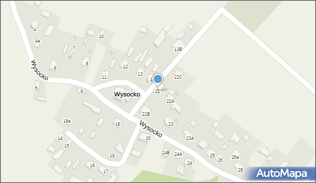 Wysocko, Wysocko, 22, mapa Wysocko