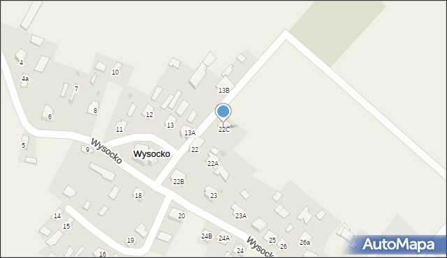 Wysocko, Wysocko, 22C, mapa Wysocko