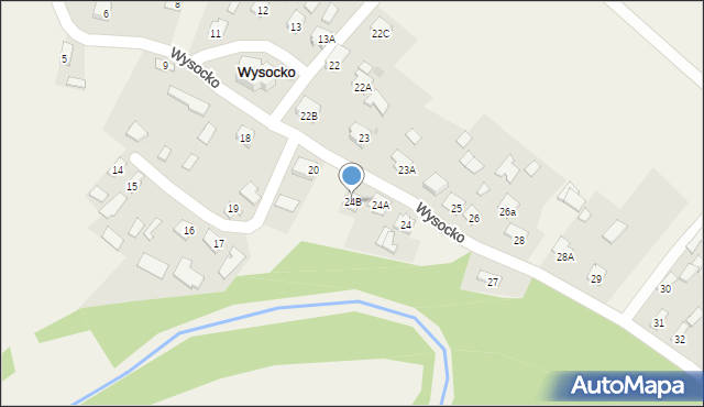 Wysocko, Wysocko, 24B, mapa Wysocko