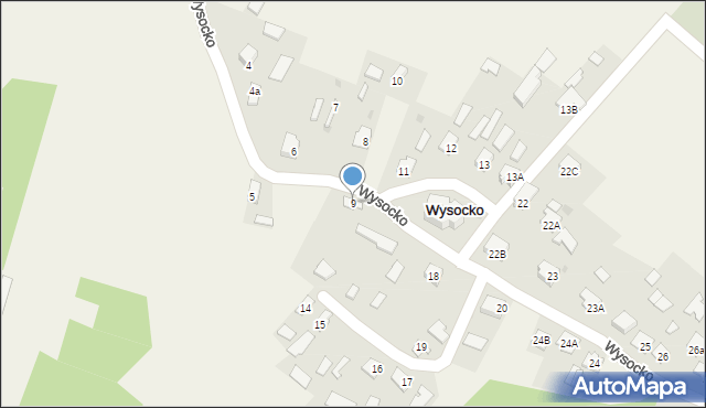 Wysocko, Wysocko, 9, mapa Wysocko