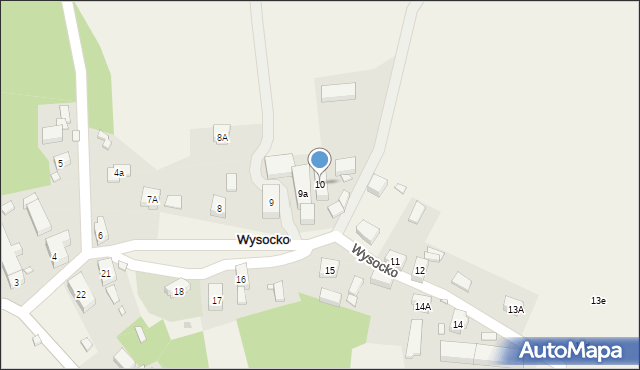 Wysocko, Wysocko, 10, mapa Wysocko