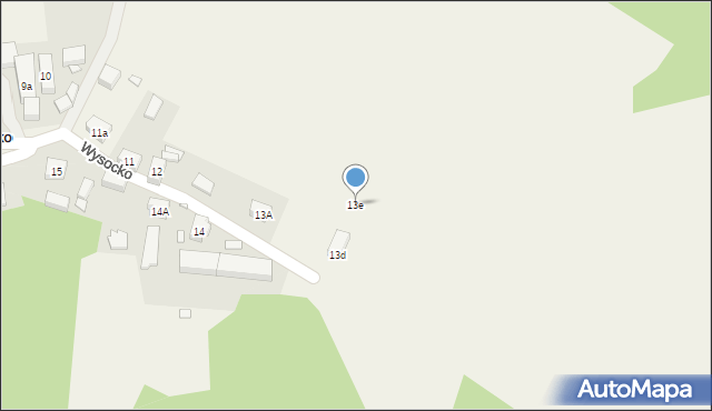 Wysocko, Wysocko, 13e, mapa Wysocko