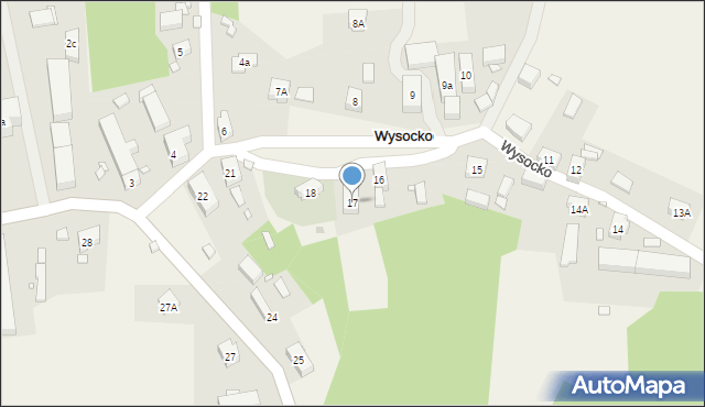 Wysocko, Wysocko, 17, mapa Wysocko