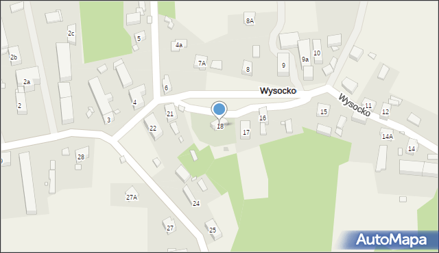 Wysocko, Wysocko, 18, mapa Wysocko
