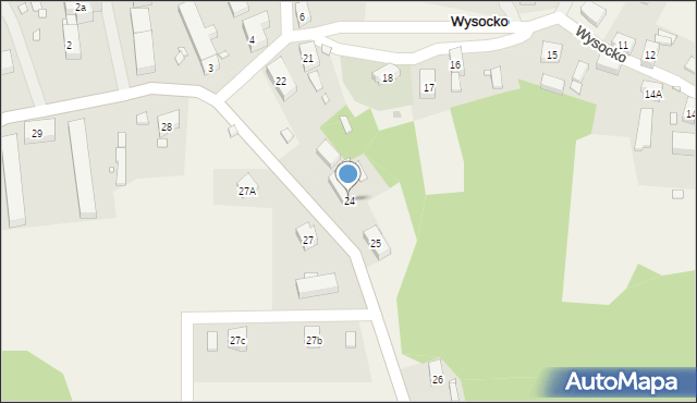 Wysocko, Wysocko, 24, mapa Wysocko