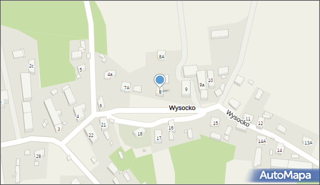 Wysocko, Wysocko, 8, mapa Wysocko