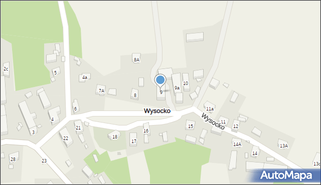 Wysocko, Wysocko, 9, mapa Wysocko