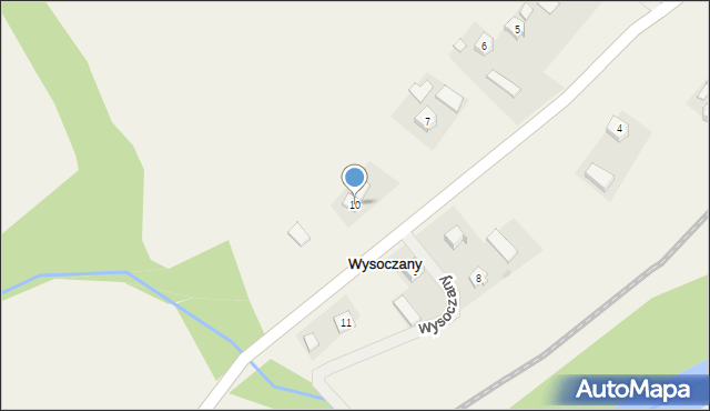 Wysoczany, Wysoczany, 10, mapa Wysoczany