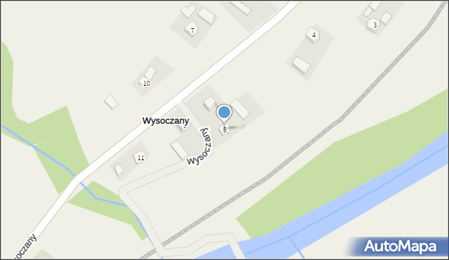 Wysoczany, Wysoczany, 8, mapa Wysoczany