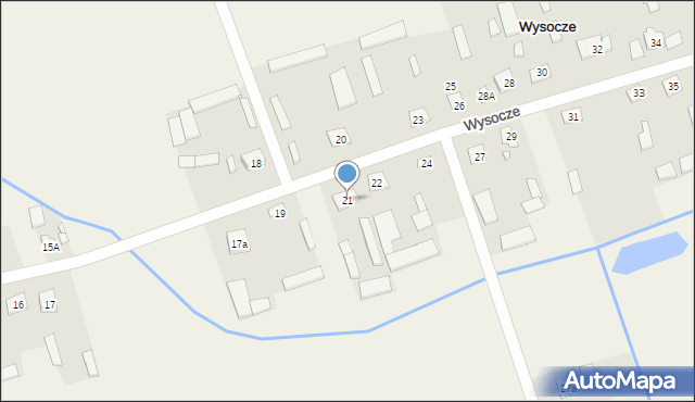 Wysocze, Wysocze, 21, mapa Wysocze