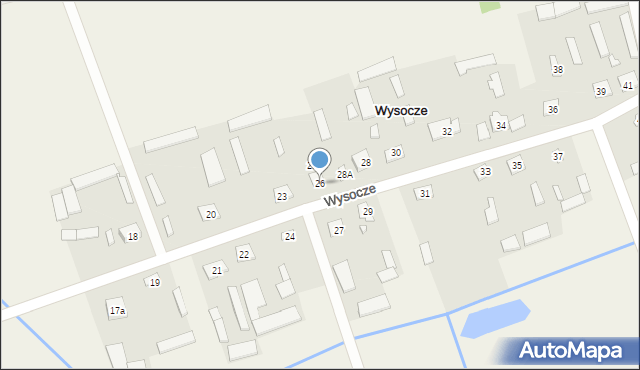 Wysocze, Wysocze, 26, mapa Wysocze