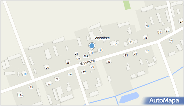 Wysocze, Wysocze, 28, mapa Wysocze