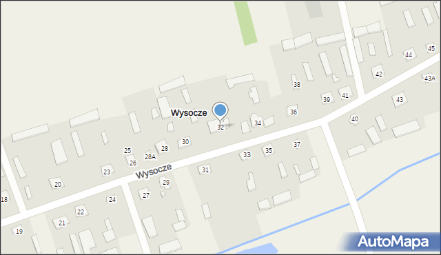 Wysocze, Wysocze, 32, mapa Wysocze