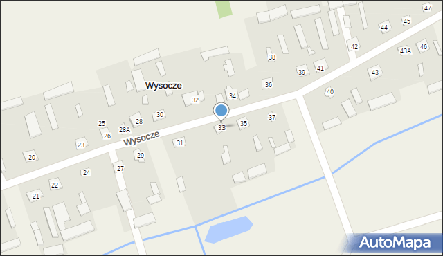 Wysocze, Wysocze, 33, mapa Wysocze