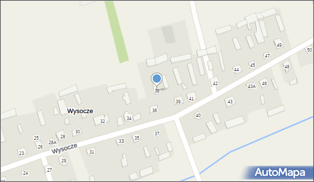 Wysocze, Wysocze, 38, mapa Wysocze