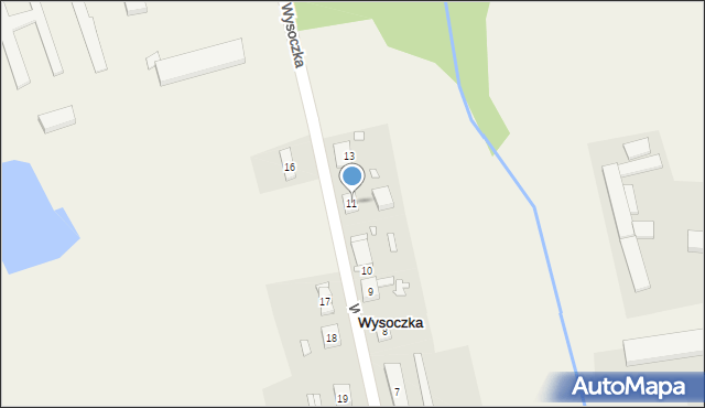 Wysoczka, Wysoczka, 11, mapa Wysoczka