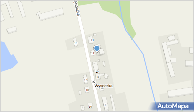 Wysoczka, Wysoczka, 11A, mapa Wysoczka