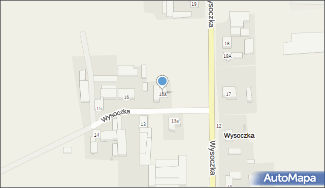 Wysoczka, Wysoczka, 16a, mapa Wysoczka