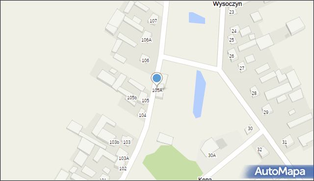 Wysoczyn, Wysoczyn, 105A, mapa Wysoczyn