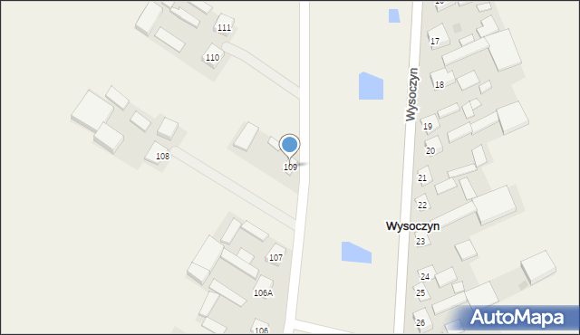 Wysoczyn, Wysoczyn, 109, mapa Wysoczyn