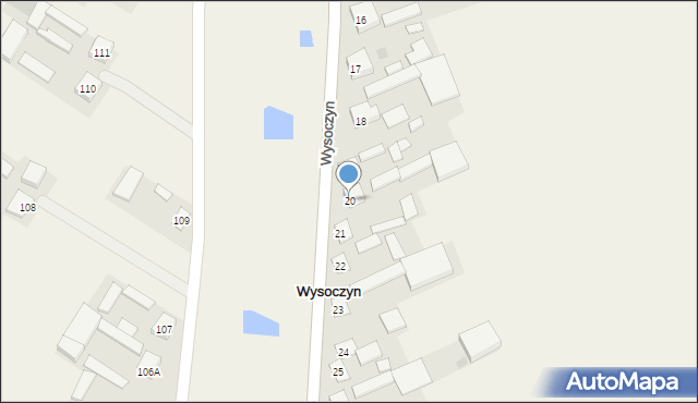 Wysoczyn, Wysoczyn, 20, mapa Wysoczyn