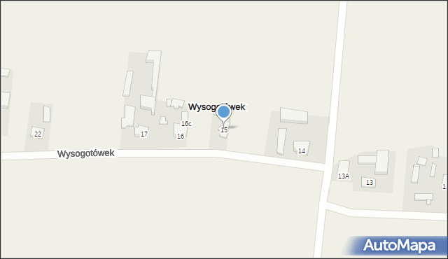 Wysogotówek, Wysogotówek, 15, mapa Wysogotówek