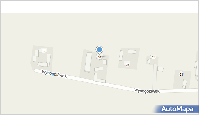 Wysogotówek, Wysogotówek, 26, mapa Wysogotówek