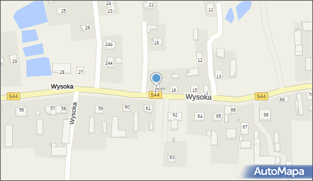 Wysoka, Wysoka, 17, mapa Wysoka