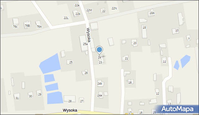 Wysoka, Wysoka, 24, mapa Wysoka