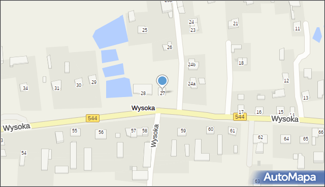 Wysoka, Wysoka, 27, mapa Wysoka