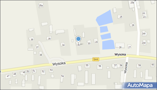 Wysoka, Wysoka, 31, mapa Wysoka