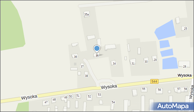 Wysoka, Wysoka, 35, mapa Wysoka