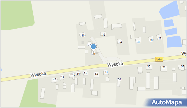 Wysoka, Wysoka, 38, mapa Wysoka